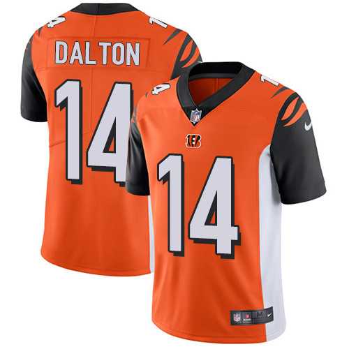 Nike Cincinnati Bengals #14 Andy Dalton Orange Alternate NFL Vapor Untouchable Limited Jersey,We sell and wholesale Nike Cincinnati Bengals #14 Andy Dalton Orange Alternate NFL Vapor Untouchable Limited Jersey on line form chian!